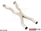 Stainless steel Catback X-Pipe resonator delete section for 2012+ Jeep Grand Cherokee R/T with 5.7 HEMI V8.