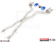 Premium stainless steel exhaust system for 2012+ Jeep Grand Cherokee R/T with 5.7 HEMI V8, enhancing performance and sound.