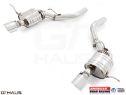Premium exhaust system for 2012+ Jeep Grand Cherokee R/T with 5.7 HEMI V8, featuring stainless steel construction and enhanced performance.
