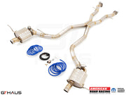 Premium performance exhaust system for Jeep Grand Cherokee R/T with 5.7 HEMI V8, featuring stainless steel construction and electronic valve control.