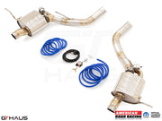 Premium performance exhaust system for Jeep Grand Cherokee R/T with 5.7 HEMI V8, featuring stainless steel construction and electronic valve control.