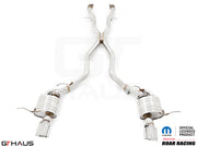 Premium performance exhaust system for Jeep Grand Cherokee SRT8 featuring dual tips and stainless steel construction.