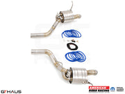 Premium exhaust system for 2012+ Jeep Grand Cherokee SRT8 with 6.4 HEMI V8, featuring stainless steel construction and electronic valve control.