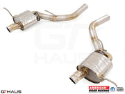 Premium performance exhaust system for Jeep Grand Cherokee SRT TrackHawk, featuring stainless steel construction and enhanced sound.