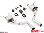 Premium performance exhaust system for Jeep Grand Cherokee R/T with 5.7 HEMI V8, featuring electronic valve control.