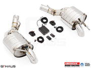 Premium exhaust system for 2020+ Jeep Wagoneer 3.0T V6, featuring stainless steel construction and electronic valve control.