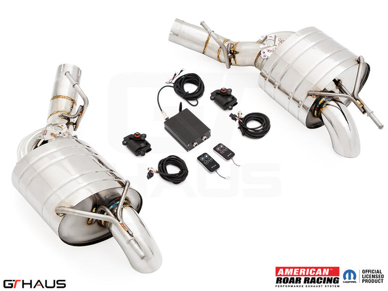 Premium exhaust system for 2020+ Jeep Wagoneer 3.0T V6, featuring stainless steel construction and electronic valve control.