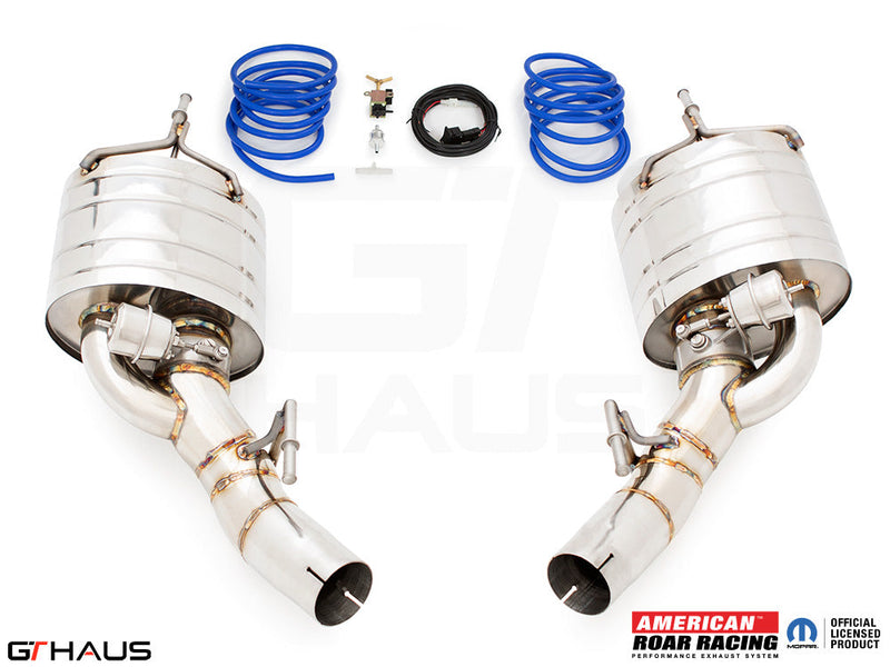 Premium performance exhaust system for 2020+ Jeep Wagoneer 3.0T V6, featuring stainless steel construction and electronic valve control.