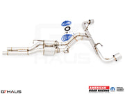 Premium stainless steel exhaust system for Jeep Wrangler JL Rubicon 392 with 5.7 HEMI V8, enhancing performance and sound.