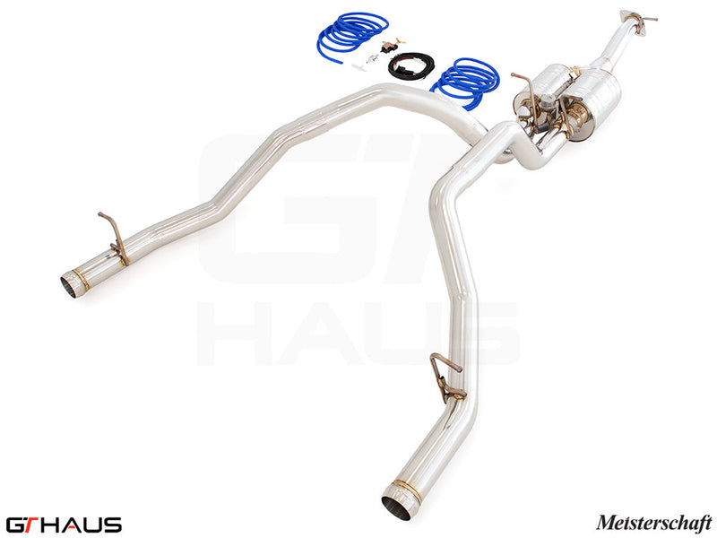 Premium exhaust system for RAM 1500 5.7 HEMI V8 (2019+) featuring stainless steel construction and performance enhancements.