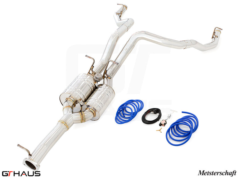 Premium exhaust system for 2019+ RAM 1500 with 5.7 HEMI V8, featuring stainless steel construction and electronic valve control.