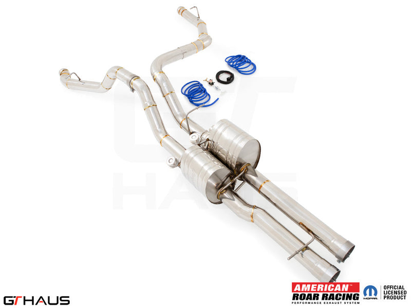 Premium performance exhaust system for RAM RHO V6T (2025+), featuring stainless steel construction and enhanced sound.