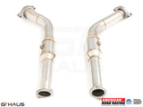 Premium stainless steel down pipes for RAM TRX 2021-2024 with 400 CEL sport cats, enhancing performance and exhaust flow.