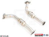 Premium down pipes for RAM TRX 2021-2024 with 6.2L SC HEMI V8, featuring OBD2 and 400 CEL sport cats for enhanced performance.