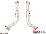 Premium down pipes for 2021-2024 RAM TRX with 6.2L SC HEMI V8, featuring 400 CEL sport cats for enhanced performance.