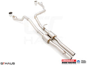 Premium performance exhaust system for RAM TRX 6.2L SC HEMI V8, featuring stainless steel construction and enhanced sound.