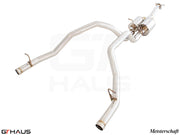 Premium performance exhaust system for 2019+ RAM 1500 with 5.7 HEMI V8, featuring stainless steel construction and enhanced sound.