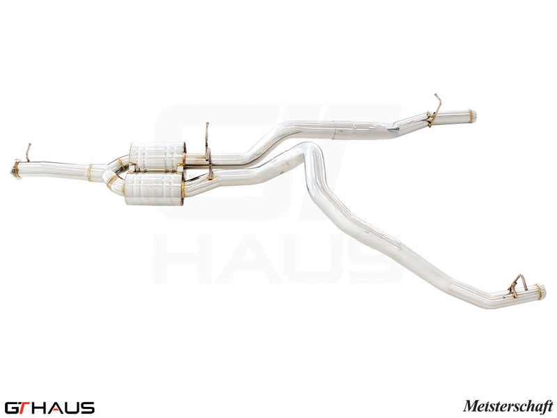 Premium performance exhaust system for RAM 1500 (5.7 HEMI V8) 2019+, featuring stainless steel construction and enhanced flow.