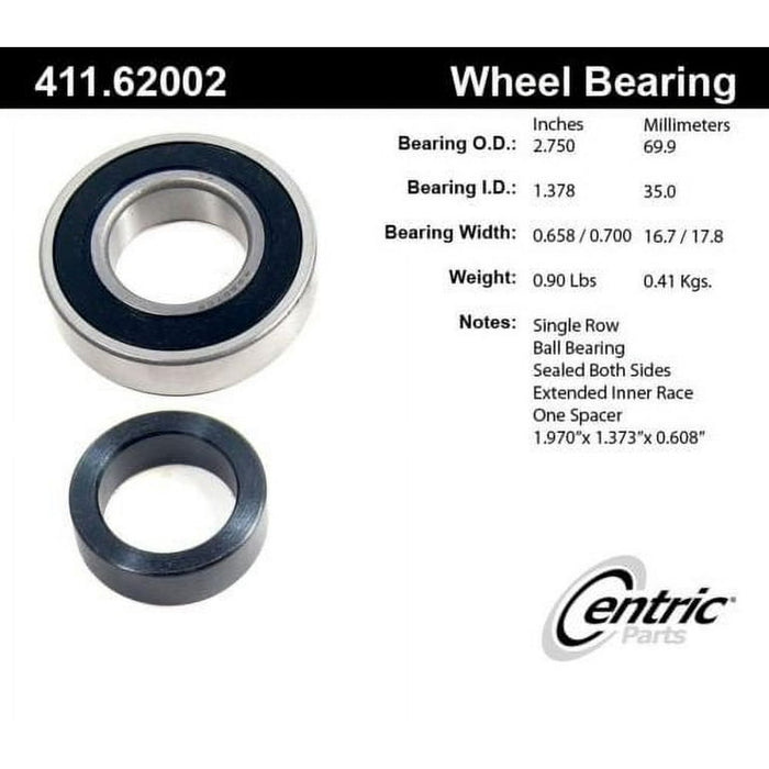 Centric Standard Ball Bearing - Rear