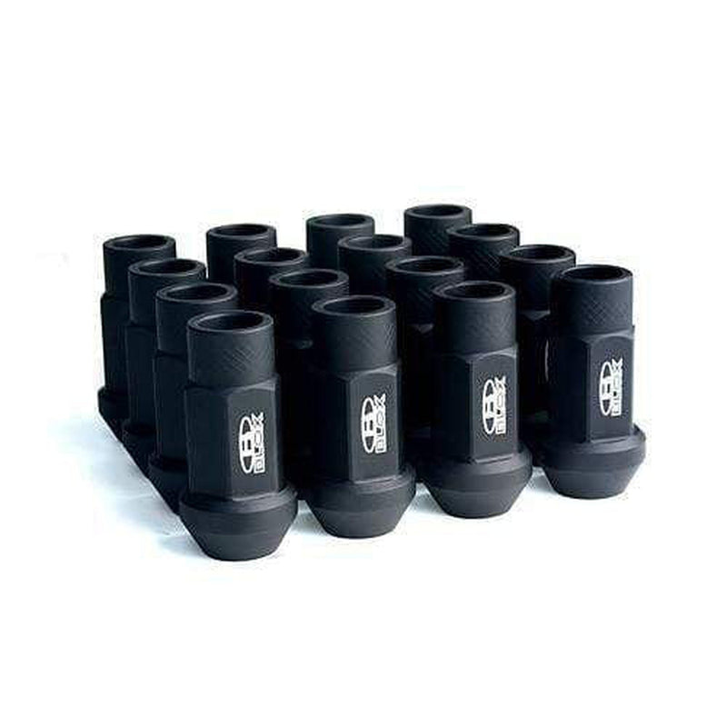 BLOX Racing Street Series Forged Lug Nuts - Flat Black 12 x 1.25mm - Single piece