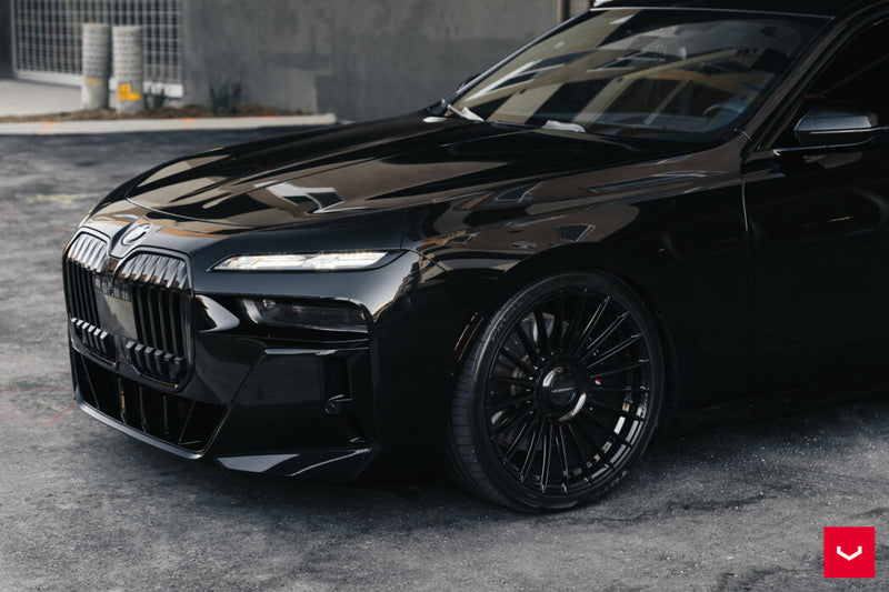 Vossen HF-8 24x10 / 5x112 BP / ET5 / 66.56 CB / Deep - Gloss Black Wheel