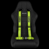 BRAUM 4-Point 2 in Racing Harness - Lime Green
