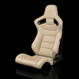 BRAUM Elite Series Sport Reclining Seats - Beige Leatherette