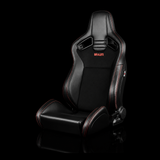 BRAUM Elite V2 Series Sport Reclining Seats - Black Leatherette | Black Suede
