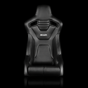 BRAUM Elite-R Fixed Back Bucket Seat - Black Leatherette | Black Stitching - view 2