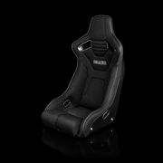 BRAUM Elite-R Fixed Back Bucket Seat - Black Cloth | Black Trim