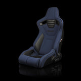 BRAUM Elite-R Series Sport Reclining Seats - Blue Cloth | Black Trim