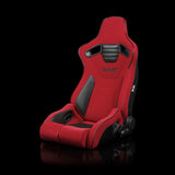 BRAUM Elite-R Series Sport Reclining Seats - Red Cloth | Black Trim