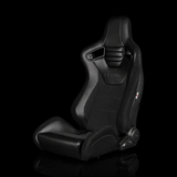 BRAUM Elite-S Series Sport Reclining Seats - Black Leatherette | Black Cloth
