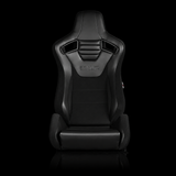BRAUM Elite-S Series Sport Reclining Seats - Black Leatherette | Black Cloth - view 2