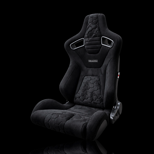 BRAUM Elite-X Series Sport Reclining Seats - Black Alcantara | Honeycomb | Black Edition