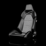 BRAUM Viper-X Series Sport Reclining Seats - Black Leatherette | Houndstooth Fabric