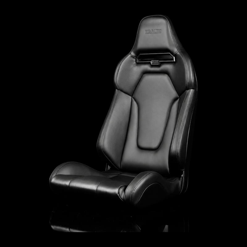 BRAUM Viper-X Fixed Back Bucket Seat - Black Leatherette