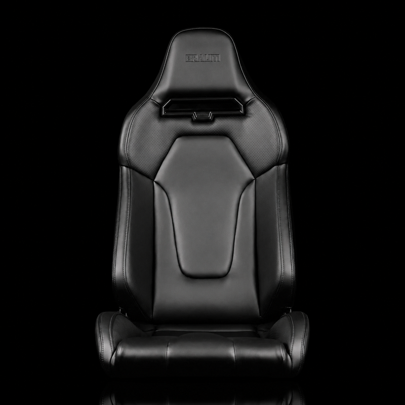 BRAUM Viper-X Fixed Back Bucket Seat - Black Leatherette - view 2