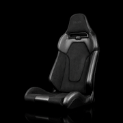 BRAUM Viper-X Fixed Back Bucket Seat - Black Suede