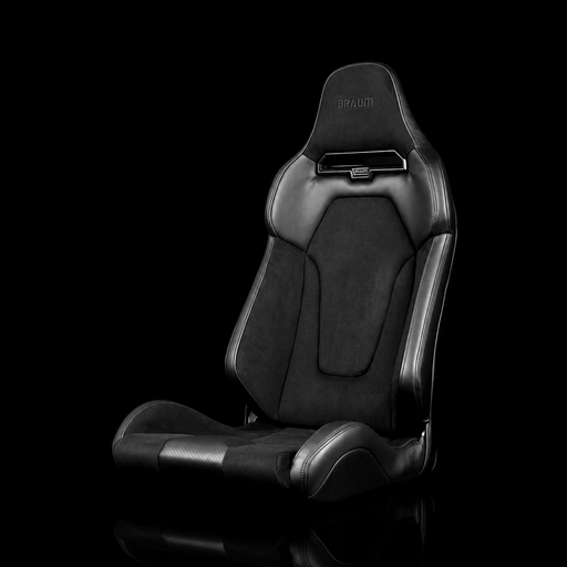 BRAUM Viper-X Fixed Back Bucket Seat - Black Suede