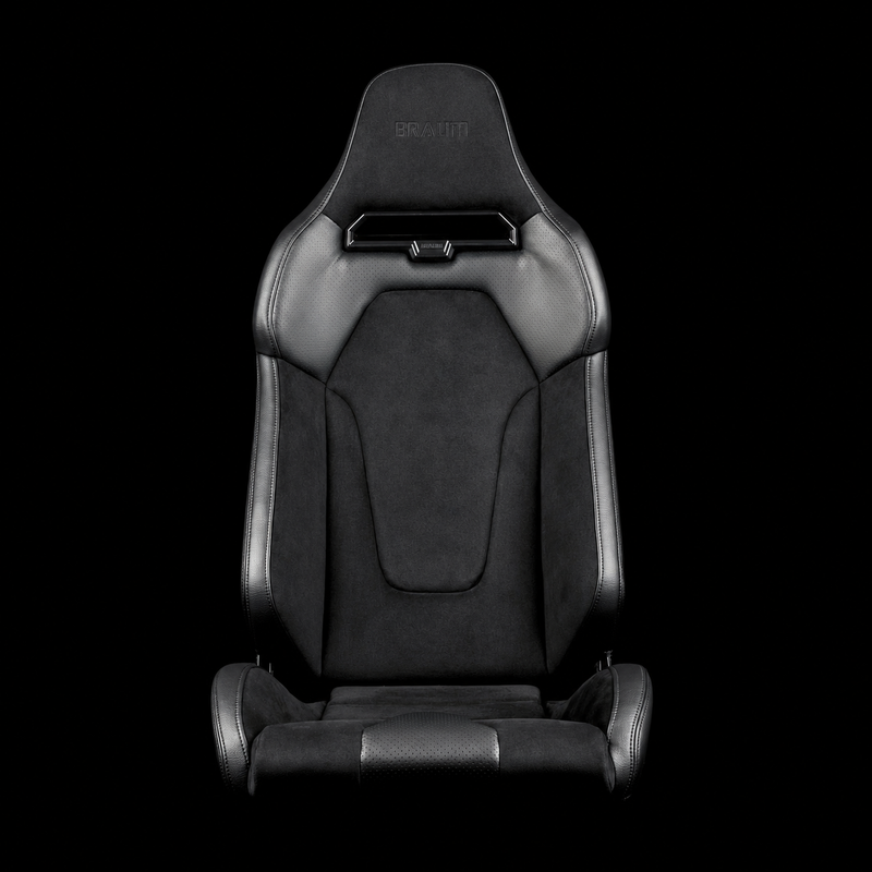 BRAUM Viper-X Fixed Back Bucket Seat - Black Suede - view 2