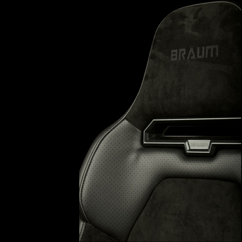 BRAUM Viper-X Fixed Back Bucket Seat - Black Suede - view 3