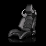 BRAUM Alpha-X Series Sport Reclining Seats - Black Leatherette | Carbon Inserts