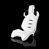 BRAUM Alpha-X Series Sport Reclining Seats - White Leatherette | Black Inserts