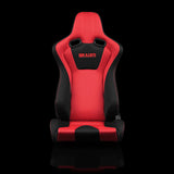BRAUM Venom Series Sport Reclining Seats - Black | Red Cloth - view 2