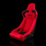 BRAUM Venom-R Fixed Back Bucket Seat - Red Cloth
