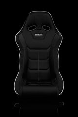 BRAUM Falcon-X Fixed Back Racing Seat - Black Cloth | White Trim
