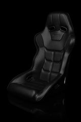 BRAUM Falcon-X Fixed Back Racing Seat - Black Leatherette | Black Stitching - view 2