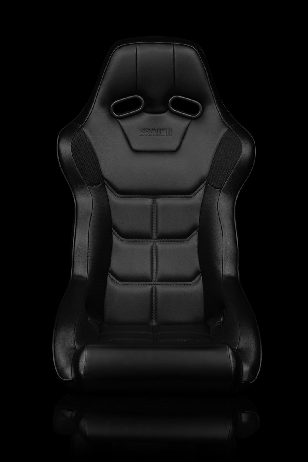 BRAUM Falcon-X Fixed Back Racing Seat - Black Leatherette | Black Stitching