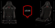 BRAUM Falcon-S Series Reclining FRP Composite Seats - dimensions and reference diagram